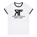 Women's Black & White Ringer T-Shirt B0