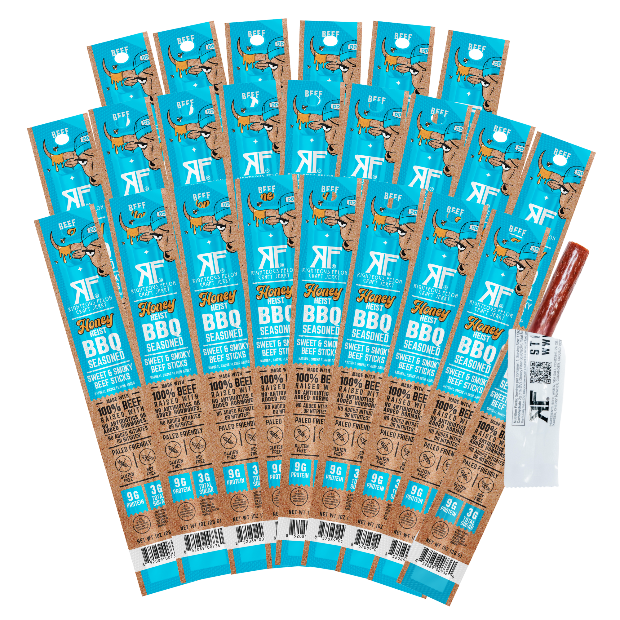 NEW Honey Heist BBQ Beef Stick (24-Pack) F8