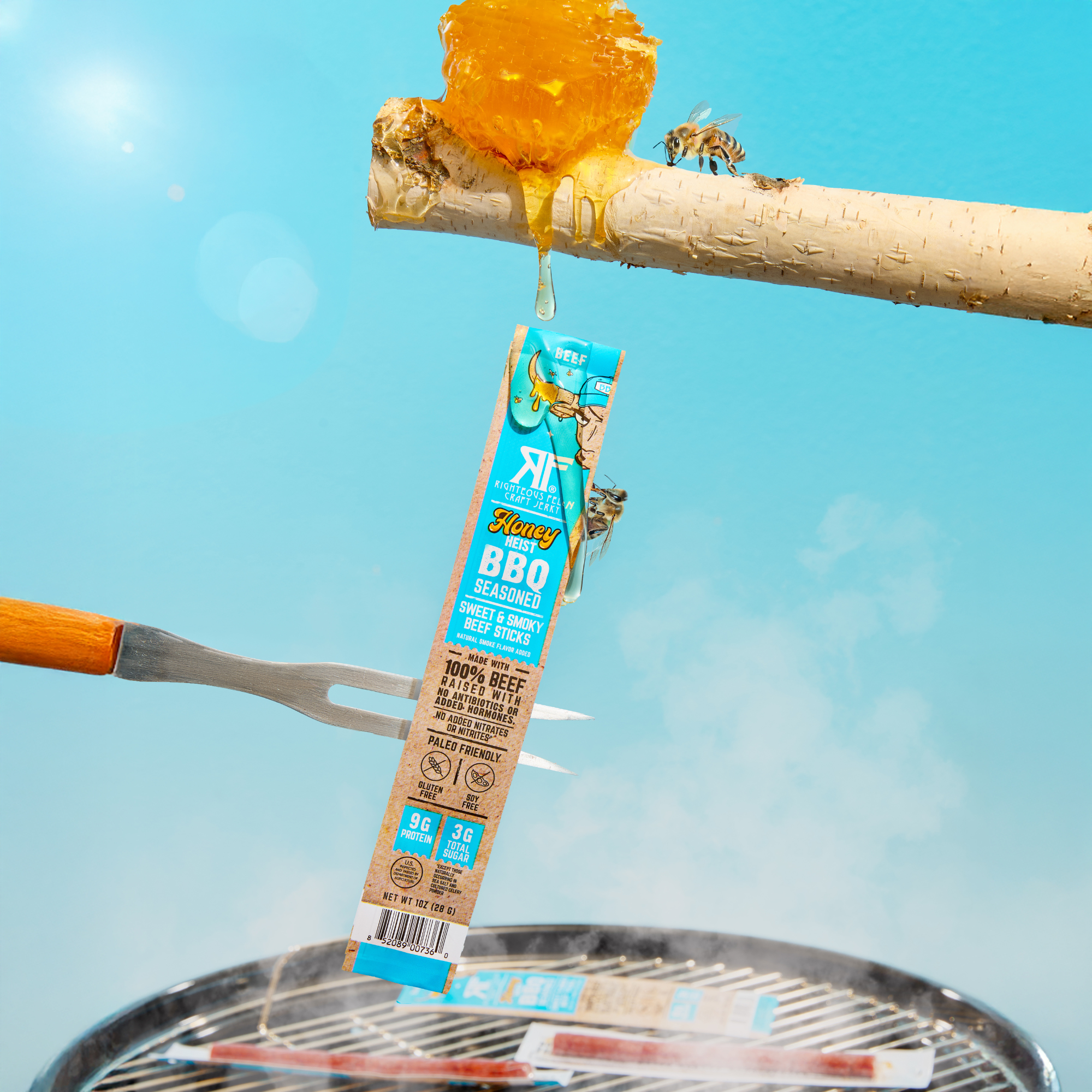 NEW Honey Heist BBQ Beef Stick  (1-Pack) - LIMIT 1 FREE STICK P2