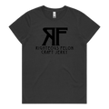 Women's Faded Black & Black Logo T-Shirt I1