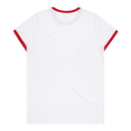 Women's Red & White Ringer T-Shirt A2