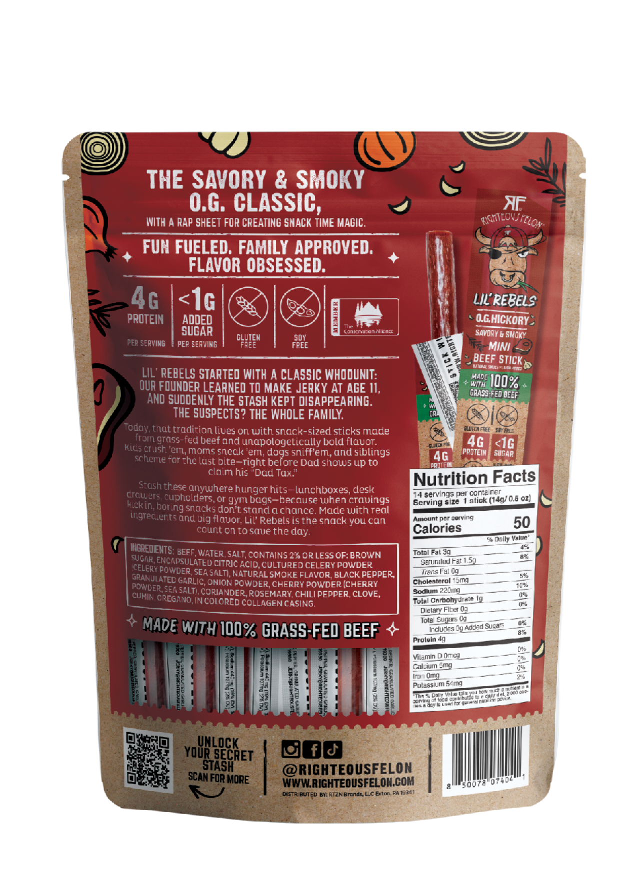 Lil Rebels Hickory Meat Sticks – 14ct pack P3