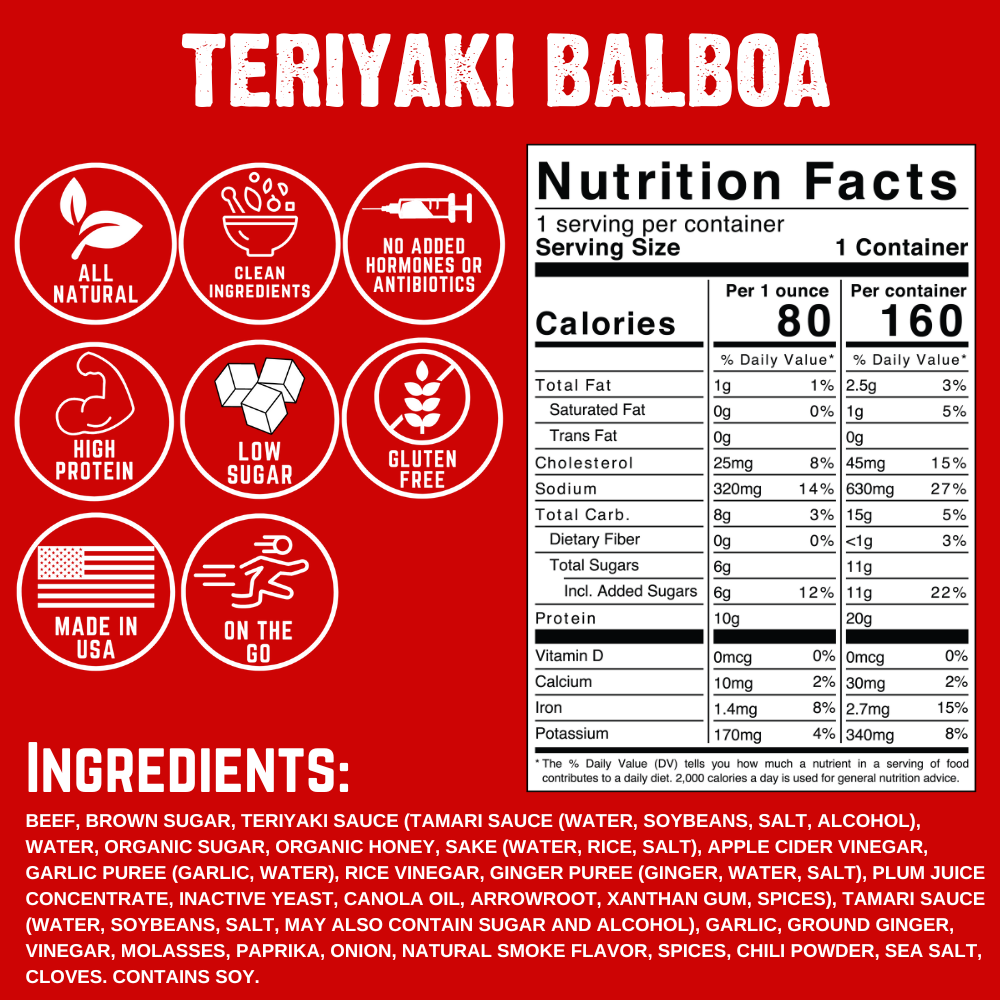 Teriyaki Balboa Beef Jerky (8-pack) I2